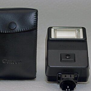 Vintage Canon 155A Speedlite for A-1/AE-1 SLR w/Case &FOR PARTS ONLY PLEASE READ